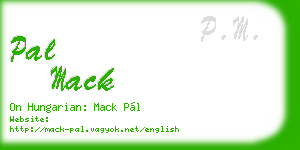 pal mack business card